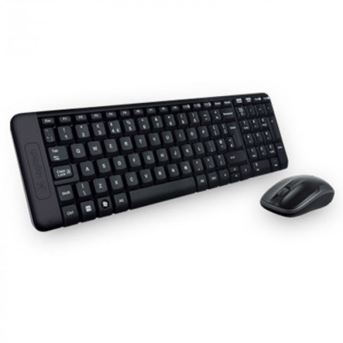 Kit tastatura si mouse Logitec MK220, Negru