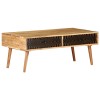 Masuta cafea Gossi lemn masiv acacia 100x50x39 cm, dreptunghiulara, blat lemn, living