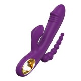 Vibratoare iepuras - ToyJoy Edite de Designer Caleona Tentatie Tripla Vibrator pentru Satisfactie Completa