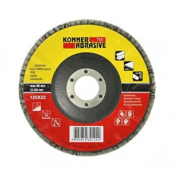Disc lamelar pentru slefuit, Konner 125 x 22 mm, P100 foto