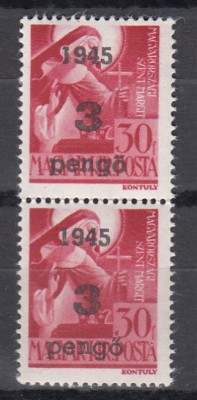 1945 ORADEA EMISIUNEA I 3P/30F TIP I+III POINCON EXPERT FRANCISC MEGYERI MNH foto