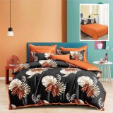 Lenjerie pat dublu,bumbac finet,6 piese,cearceaf normal 220x240cm, cearceaf pilota 200x220cm, 2 fete de perna 50x70, 2 fete de perna 70x70-M254