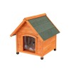 Cusca pentru caini Leziter Smiley Classic M din lemn, 79x88x81,5 cm