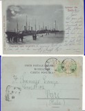 Braila-Portul. Vapoare spre incarcare-clasica, edit. Leon Konig, Cernauti, rara, Circulata, Printata