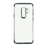 Husa samsung galaxy s9 transparent cu margini negre, Flippy