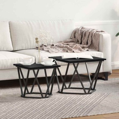 vidaXL Set măsuțe laterale 2 pcs Stejar negru 50 x 50 x 40 cm 868267 foto