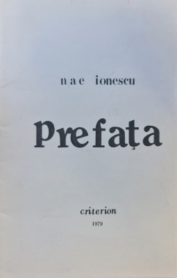 NAE IONESCU PREFATA EDITURA CRITERION 1979 REEDITARE LA DE DOUA MII DE ANI EXIL foto