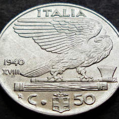 Moneda istorica 50 CENTESIMI - ITALIA FASCISTA, anul 1940 *cod 2332 = excelenta