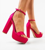 Cumpara ieftin Sandale cu toc Rajesh Fuchsia
