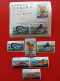 PANAMA, FAUNA MARINĂ - BLOC + SERIE COMPLETĂ MNH
