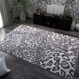 Cumpara ieftin Covor Model Leopard 11066-190, Marime 80 x 150 cm, Gri, Inaltime Fir 9 mm, Antialergic, Polipropilena, Living, Dormitor, Sufragerie, Birou