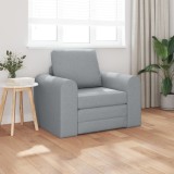 VidaXL Canapea Pat 2-in-1 Gri Deschis 98x71x83 cm Material Textil