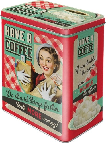 Cutie de depozitare metalica - Have a Coffee