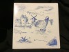 Arta / decor / design - Placa de faianta patrata peisaj maritim anul 1948 !