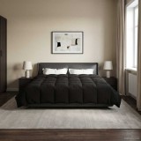vidaXL Duvet complet pe tot parcursul anului Patos Negru 220 x 260 cm 42026023
