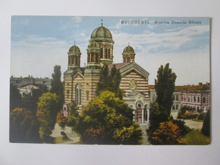 Carte postala necirculata Bucuresti-Biserica Domnita Balasa anii 20