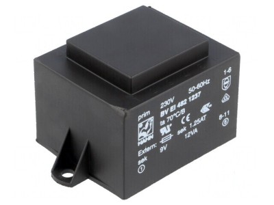 Transformator &amp;icirc;ncapsulat 12VA 230VAC 9V 1333mA foto