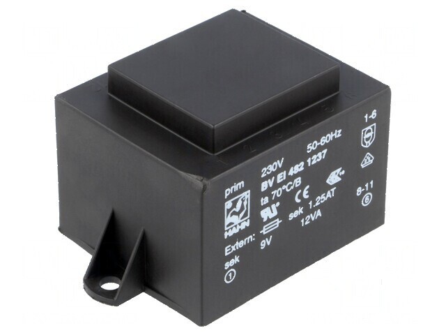 Transformator &icirc;ncapsulat 12VA 230VAC 9V 1333mA