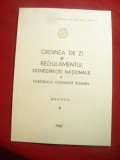 Ordinea de Zi si Regulamentul Conferintei Nationale a PCR 1967