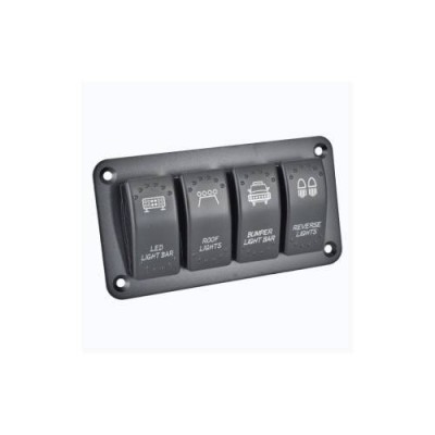 Panou 4 butoane intrerupatoare tip rocket 12V 24V foto