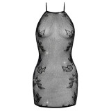 Rochite - Cottelli Fantezie Rochita din Plasa Fina cu Strasuri Stralucitoare Small-Large