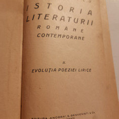 Istoria literaturii romane contemporane II. Evolutia poeziei E. Lovinescu 1927