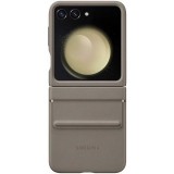 Husa de protectie Samsung pentru Galaxy Z Flip5, Flap-Eco Leather, Etoupe