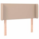 Cumpara ieftin Tablie pat cu aripioare cappuccino 103x16x78/88cm piele eco
