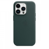 Husa de protectie telefon Apple pentru iPhone 14 Pro, MagSafe, Piele, Forest Green