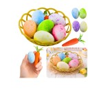 Set decorativ de Paste cu 6 oua colorate si 1 morcov, 7 bucati, Lean 21322