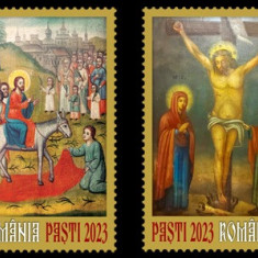 ROMANIA 2023 SFINTELE PASTI Serie cu 2 timbre LP.2407 MNH**