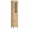 Dulap inalt, stejar sonoma, 34,5x34x180 cm, lemn prelucrat