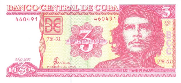 Bancnota Cuba 3 Pesos 2005 - P127b UNC