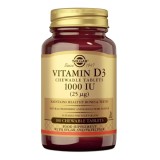 Vitamina D3 1000 UI, 100 tablete masticabile, Solgar