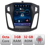 Navigatie Tesla Ford Focus 3 2011-2018, 4G, CarPlay, Android Auto, 3GB+32GB