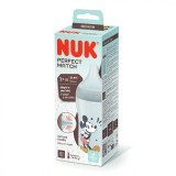 Biberon Perfect Match Mickey, tetina silicon M, 3m+, 260 ml, Nuk