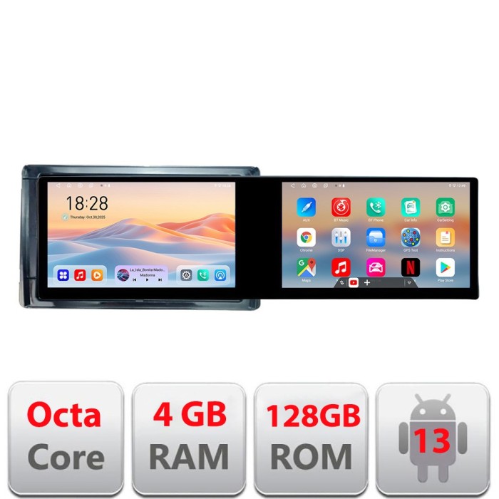 Navigatie Toyota 2DIN Kit-TY2DIN Edotec 2 ecrane 8 core 4+128 21.6 inch Incell android Wifi 5Ghz gps internet CarStore Technology