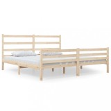 Cumpara ieftin Cadru de pat, 140x190 cm, lemn masiv de pin