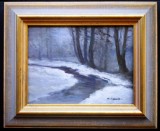 T.045 TABLOU ULEI PEISAJ IARNA 2 SEMNAT Franti&scaron;ek M. Skula