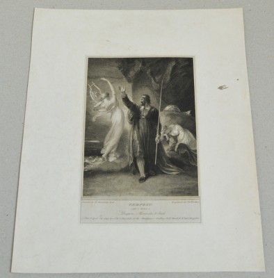 W Hamilton &amp;quot;Tempest&amp;quot; gravura 1798 foto
