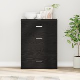 vidaXL Bufet cu sertar cu depozitare Stejar negru 60 x 39 x 80 cm Lemn compozit