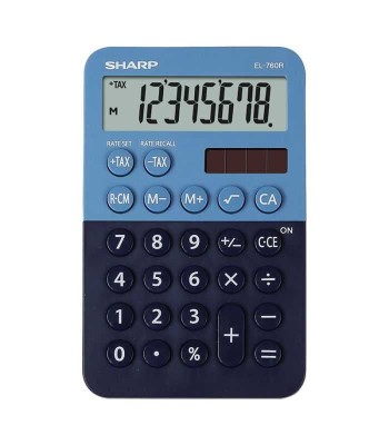 Calculator birou profesional 8 cifre SHARP EL-760RB-BL SHEL760 foto