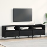 vidaXL Dulap TV, stejar negru, 150x30x44,5 cm, lemn prelucrat