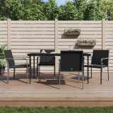 VidaXL Set mobilier de grădină cu perne, 5 piese, poliratan și oțel