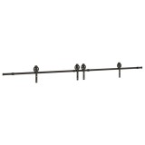 Cumpara ieftin Set feronerie pentru usi glisante, negru, 366 cm, otel