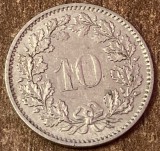 C50 - Moneda foarte veche - Elvetia - 10 rappen - 1973