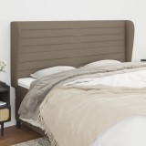 VidaXL Tăblie de pat cu aripioare gri taupe 183x23x118/128 cm textil