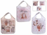 Cumpara ieftin Set 3 sacose cumparaturi poliester multicolor Pisicute cm 37,5x7x54H, 9 L