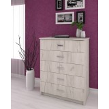 Comoda 5 Sertare, 72x40x90 cm, Stejar K001