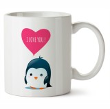 Cana alba Personalizata I Love You, INOVATIX&reg;. 330ml, Oem